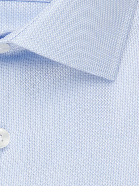 SEIDENSTICKER Regular Fit Hemd Hellblau Business Kent Struktur - Ansicht 3