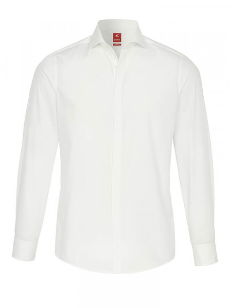 PURE Slim Fit Hemd Hellbeige Haifisch Popeline - Ansicht 1