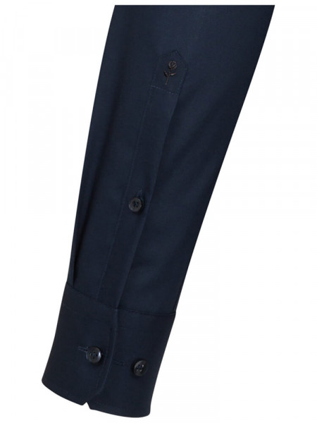 SEIDENSTICKER Slim Fit Hemd Marine Business Kent Popeline - Ansicht 1