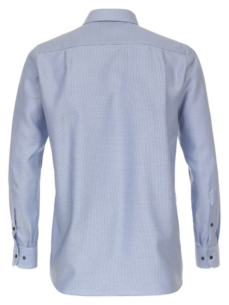 CASAMODA Comfort Fit Hemd Mittelblau Kent Struktur