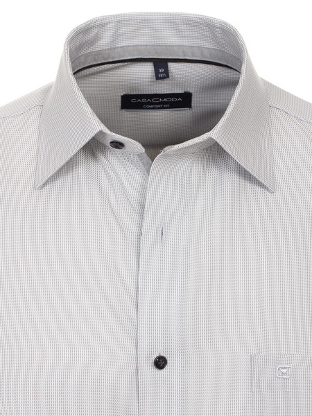 CASAMODA Comfort Fit Hemd Hellgrau Kent Struktur - Ansicht 1