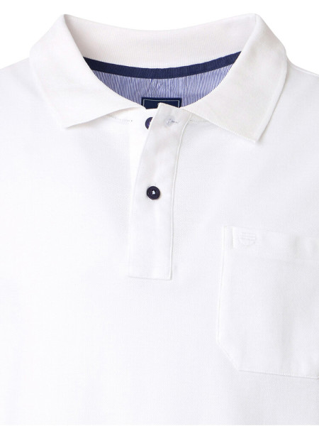 REDMOND Poloshirt Weiß Piqué - Ansicht 1