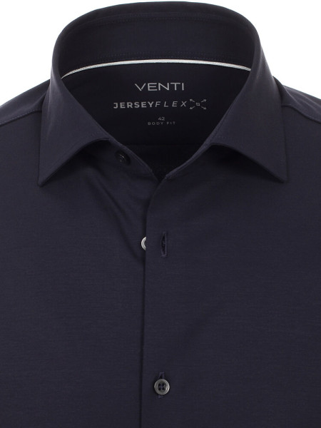 VENTI Slim Fit Hemd Dunkelblau Kent Jersey - Ansicht 1