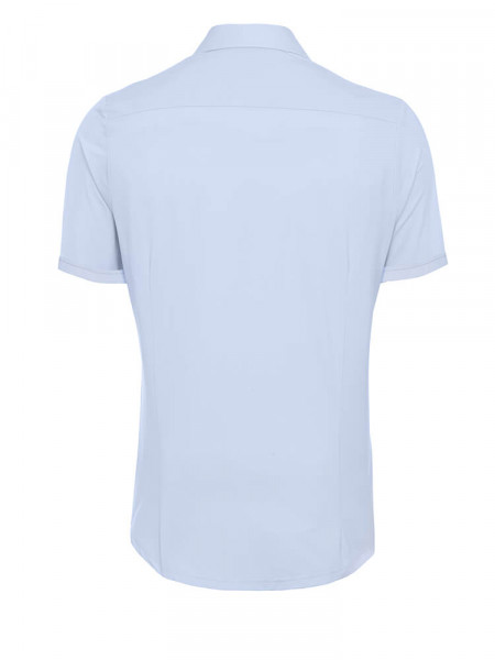 PURE Extra Slim Fit Hemd Hellblau Haifisch Jersey