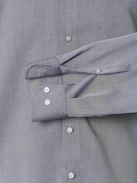 VENTI Comfort Fit Hemd Rauchblau Button-Down Fein Oxford - Ansicht 2