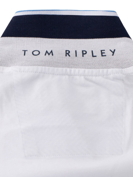 TOM RIPLEY Poloshirt Weiß Extrafeine Qualität - Ansicht 1