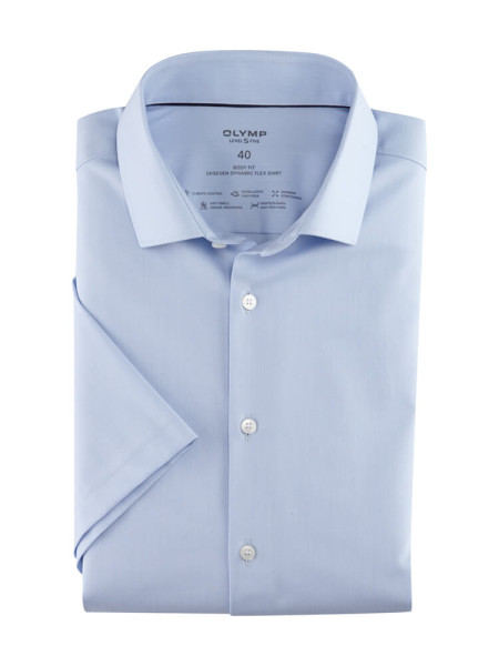 OLYMP Slim Fit Hemd Hellblau Modern Kent Jersey | Hemden Ausstatter