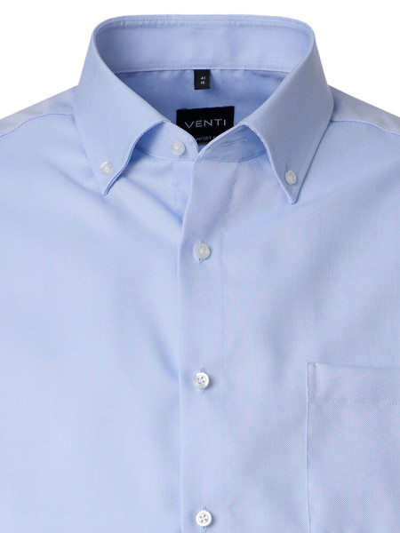 VENTI Comfort Fit Hemd Hellblau Button-Down Fein Oxford - Ansicht 1