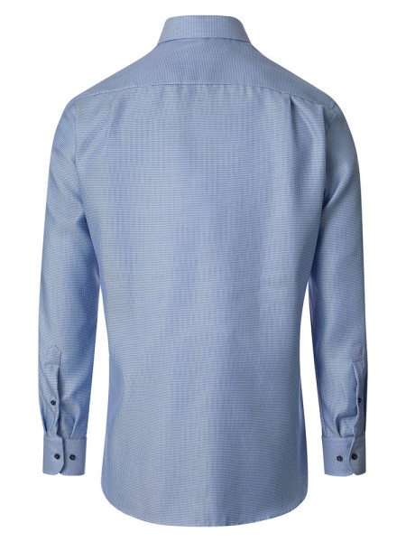 VENTI Comfort Fit Hemd Mittelblau Kent Struktur