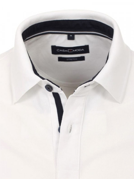 CASAMODA Poloshirt Weiß Piqué - Ansicht 1