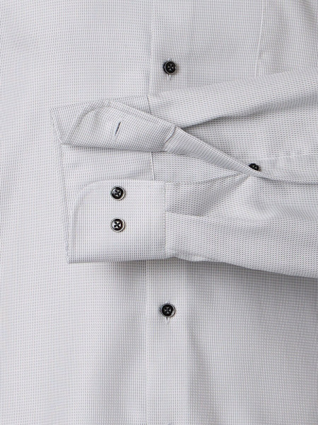 VENTI Comfort Fit Hemd Hellgrau Kent Struktur - Ansicht 2