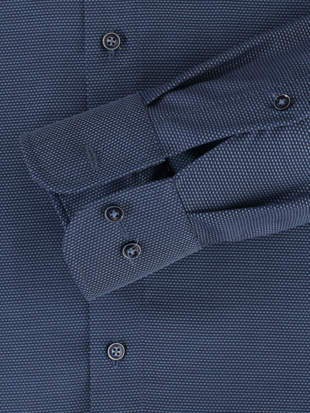 CASAMODA Regular Fit Hemd Dunkelblau Kent Natté - Ansicht 2