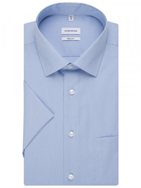 SEIDENSTICKER Regular Fit Hemd Hellblau Business Kent Fil à Fil - Ansicht 4