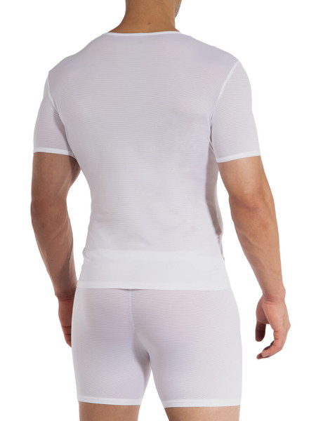 OLAF BENZ Regular Fit Weiß Microfaser