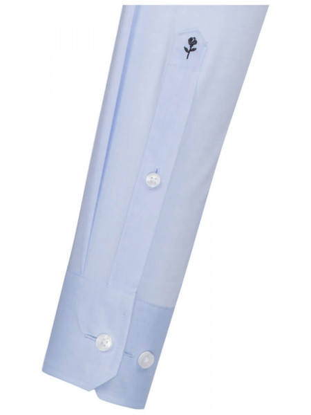 SEIDENSTICKER Tailored Fit Hemd Hellblau Business Kent Popeline - Ansicht 1