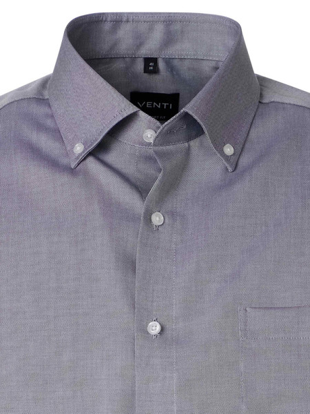 VENTI Comfort Fit Hemd Rauchblau Button-Down Fein Oxford - Ansicht 1