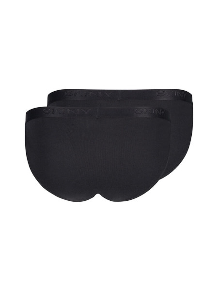SKINY Regular Fit Schwarz Feinripp