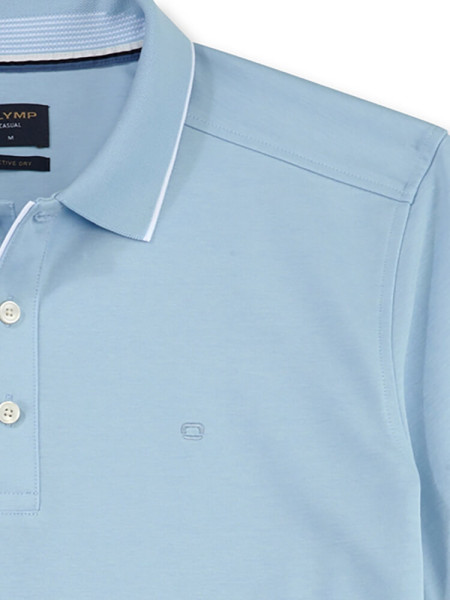OLYMP Poloshirt Hellblau Extrafeine Qualität