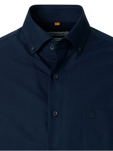 REDMOND Comfort Fit Hemd Marine Button-Down Fein Oxford - Ansicht 1