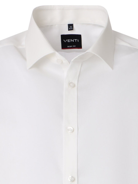 VENTI Slim Fit Hemd Hellbeige Kent Popeline - Ansicht 1