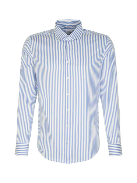 SEIDENSTICKER Tailored Fit Hemd Hellblau New Kent Struktur