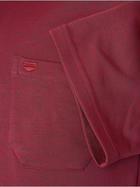 REDMOND Poloshirt Dunkelrot Jersey - Ansicht 2
