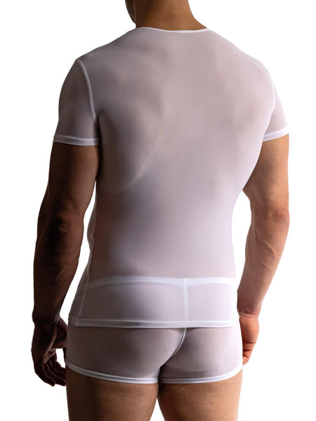 MANSTORE Regular Fit Weiß Microfaser