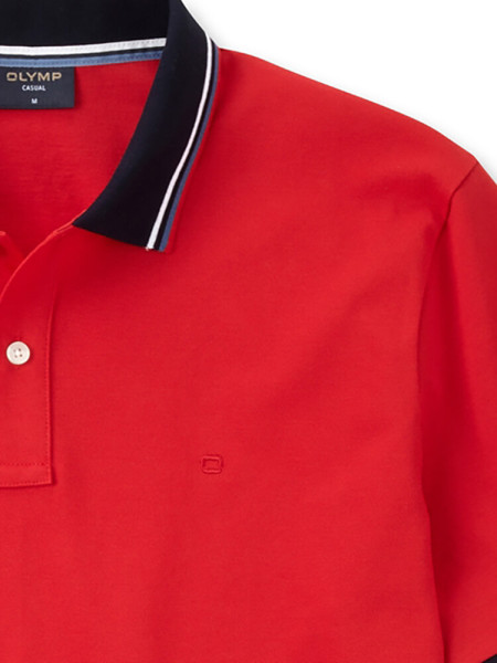 OLYMP Poloshirt Rot Piqué
