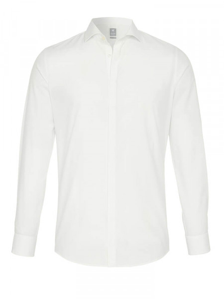 PURE Extra Slim Fit Hemd Hellbeige Haifisch Popeline - Ansicht 1
