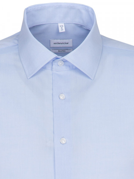 SEIDENSTICKER Tailored Fit Hemd Hellblau Business Kent Popeline - Ansicht 2