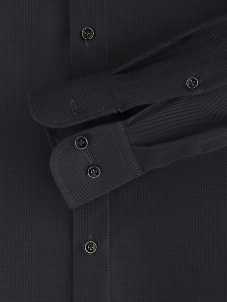 CASAMODA Comfort Fit Hemd Schwarz Kent Struktur - Ansicht 2