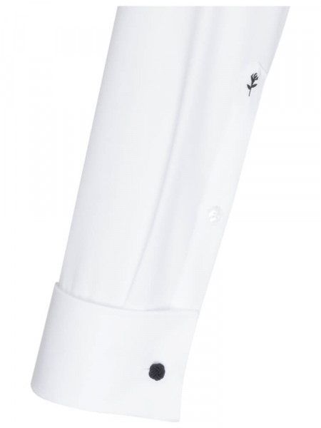 SEIDENSTICKER Slim Fit Hemd Weiß Business Kent Popeline - Ansicht 1