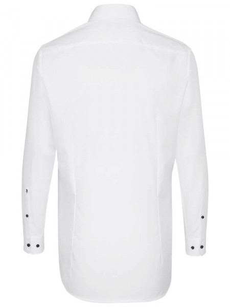 SEIDENSTICKER Tailored Fit Hemd Weiß Business Kent Popeline
