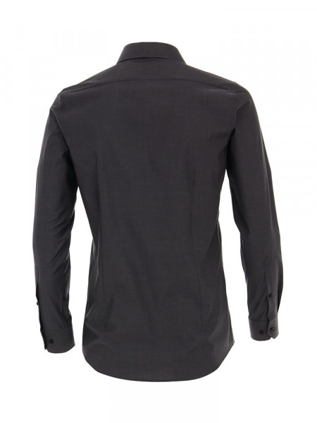 VENTI Slim Fit Hemd Anthrazit Kent Popeline