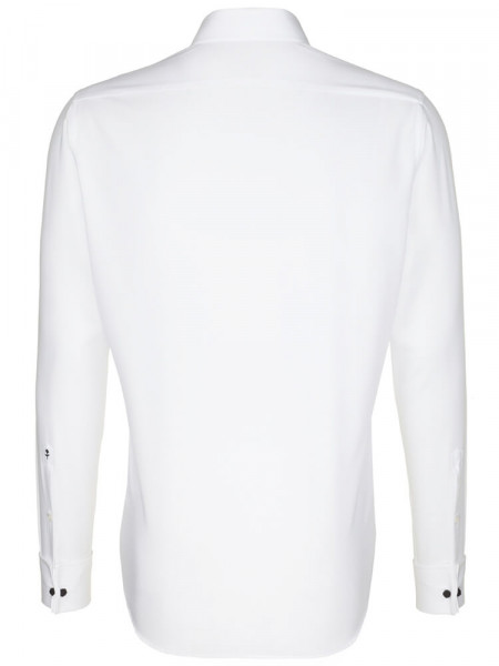 SEIDENSTICKER Tailored Fit Hemd Weiß Business Kent Popeline