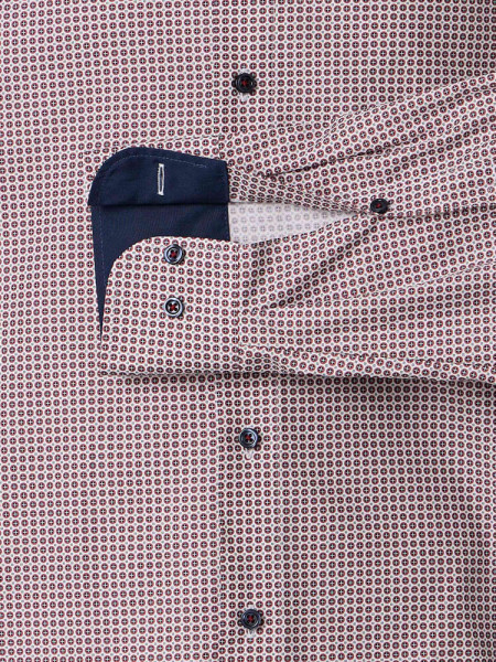 VENTI Comfort Fit Hemd Rot Kent Popeline - Ansicht 2