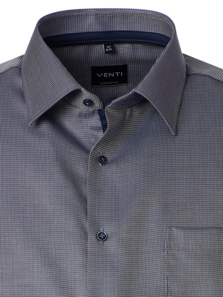 VENTI Comfort Fit Hemd Grün Kent Struktur - Ansicht 1