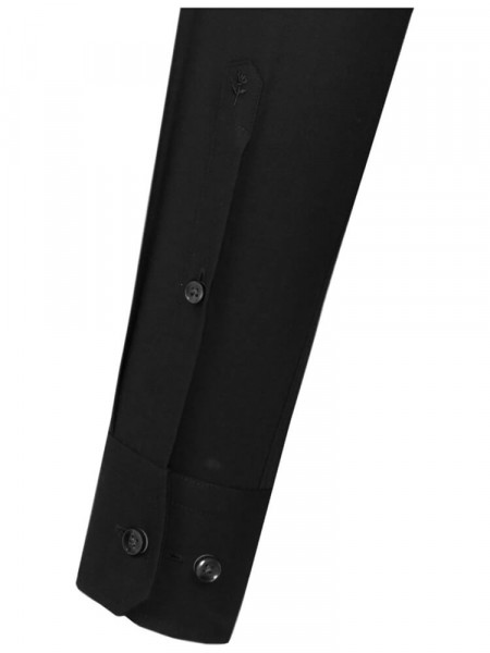SEIDENSTICKER Regular Fit Hemd Schwarz Business Kent Popeline - Ansicht 1