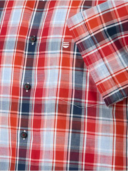 REDMOND Comfort Fit Hemd Rot Button-Down Hyperflex Dobby - Ansicht 2