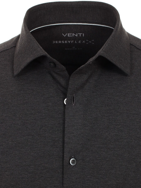 VENTI Regular Fit Hemd Anthrazit Kent Jersey - Ansicht 1
