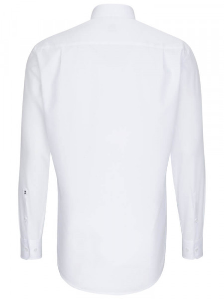 SEIDENSTICKER Regular Fit Hemd Weiß Button-Down Popeline