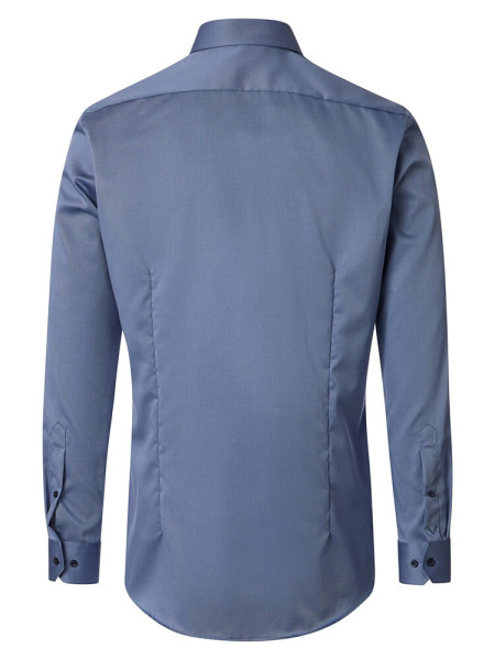 VENTI Slim Fit Hemd Rauchblau Kent Popeline
