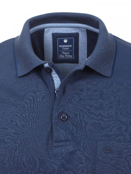 REDMOND Poloshirt Dunkelblau Piqué - Ansicht 1