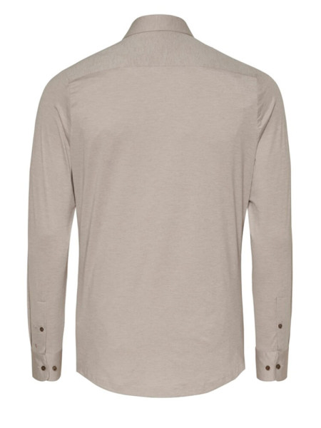 PURE Extra Slim Fit Hemd Hellbraun Haifisch Jersey