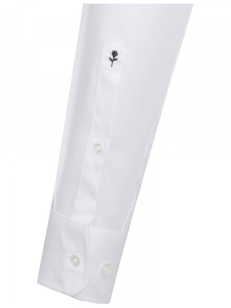 SEIDENSTICKER Regular Fit Hemd Weiß Business Kent Struktur - Ansicht 1