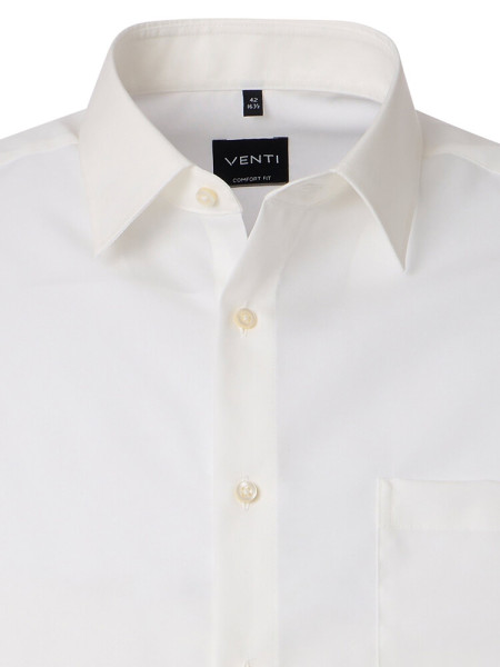 VENTI Comfort Fit Hemd Hellbeige Kent Popeline - Ansicht 1