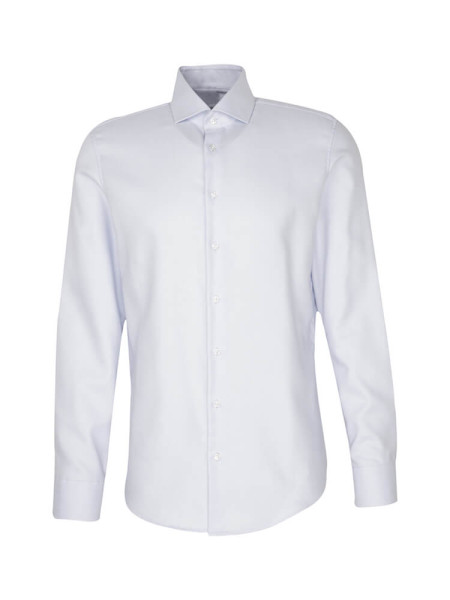 SEIDENSTICKER Slim Fit Hemd Hellblau Kent Struktur