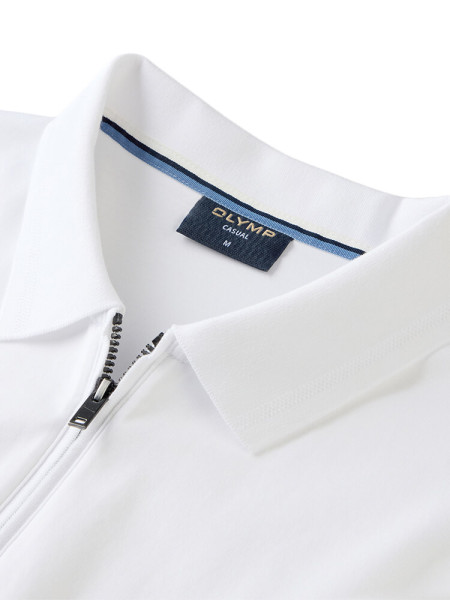 OLYMP Poloshirt Weiß Jersey