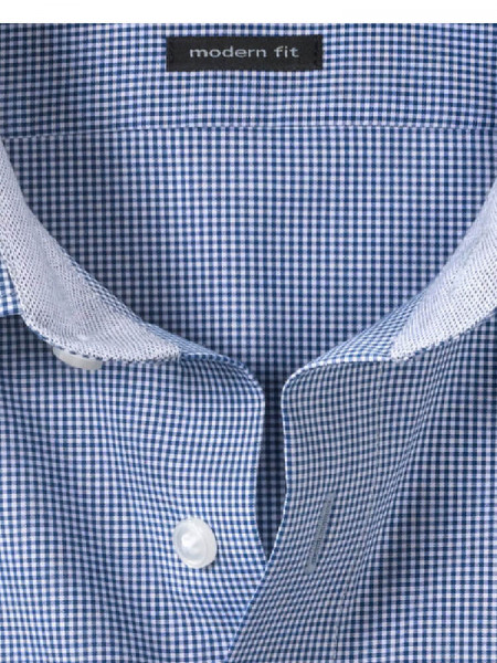 OLYMP Regular Fit Hemd Mittelblau New Kent Popeline - Ansicht 1