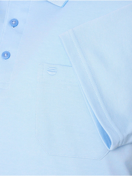 REDMOND Poloshirt Hellblau Jersey - Ansicht 2